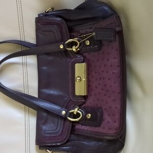 COACH leather purse Burgandy/deep Purple